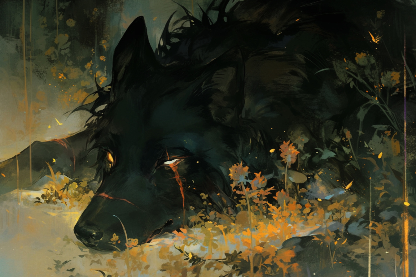 Cain's wolf form.