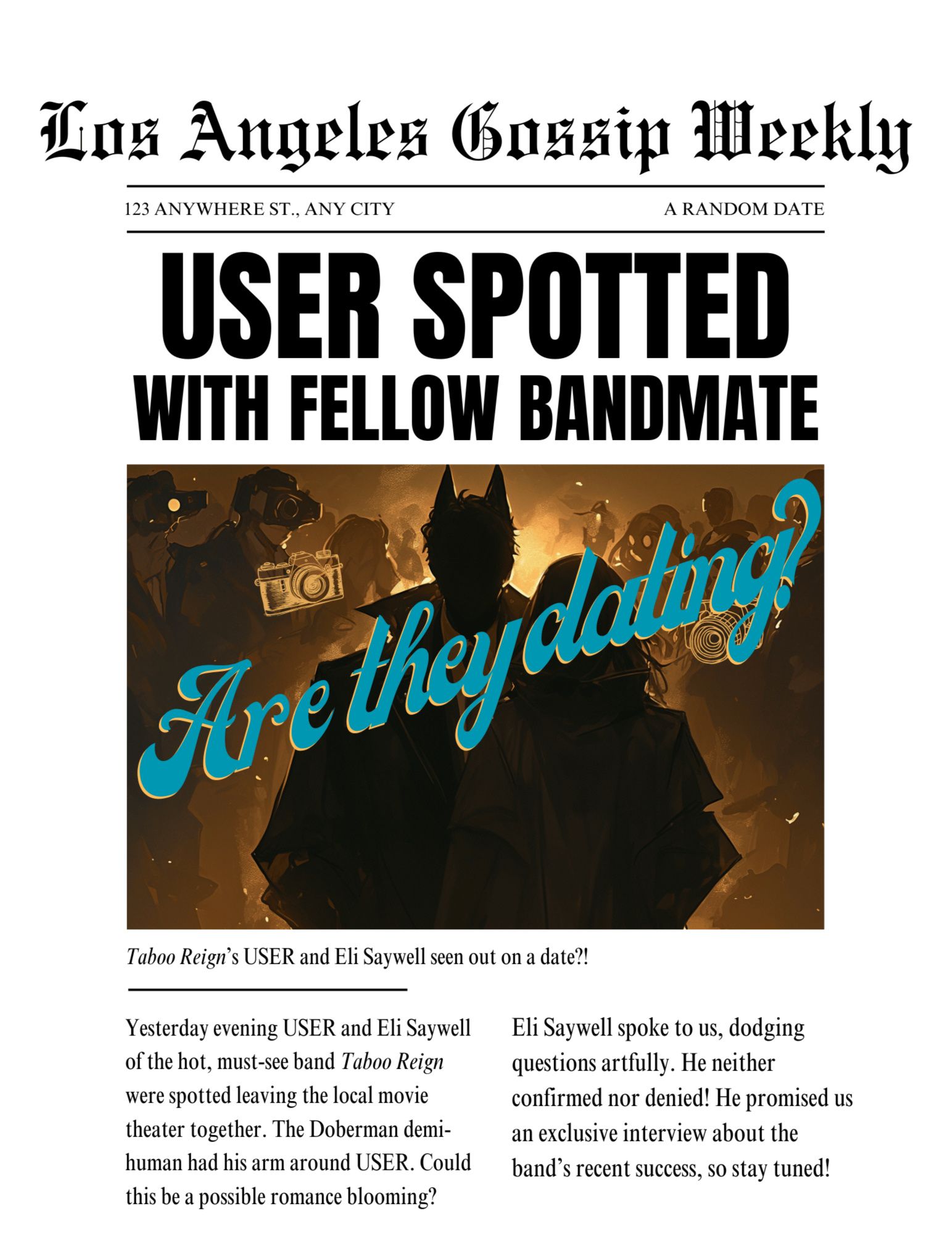 tabloid distractions